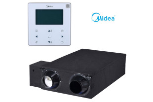 Midea HRV-D1000(B) (1000 m3/h, 230V, 1 fázis) WDC-120G/WK távirányítóval
